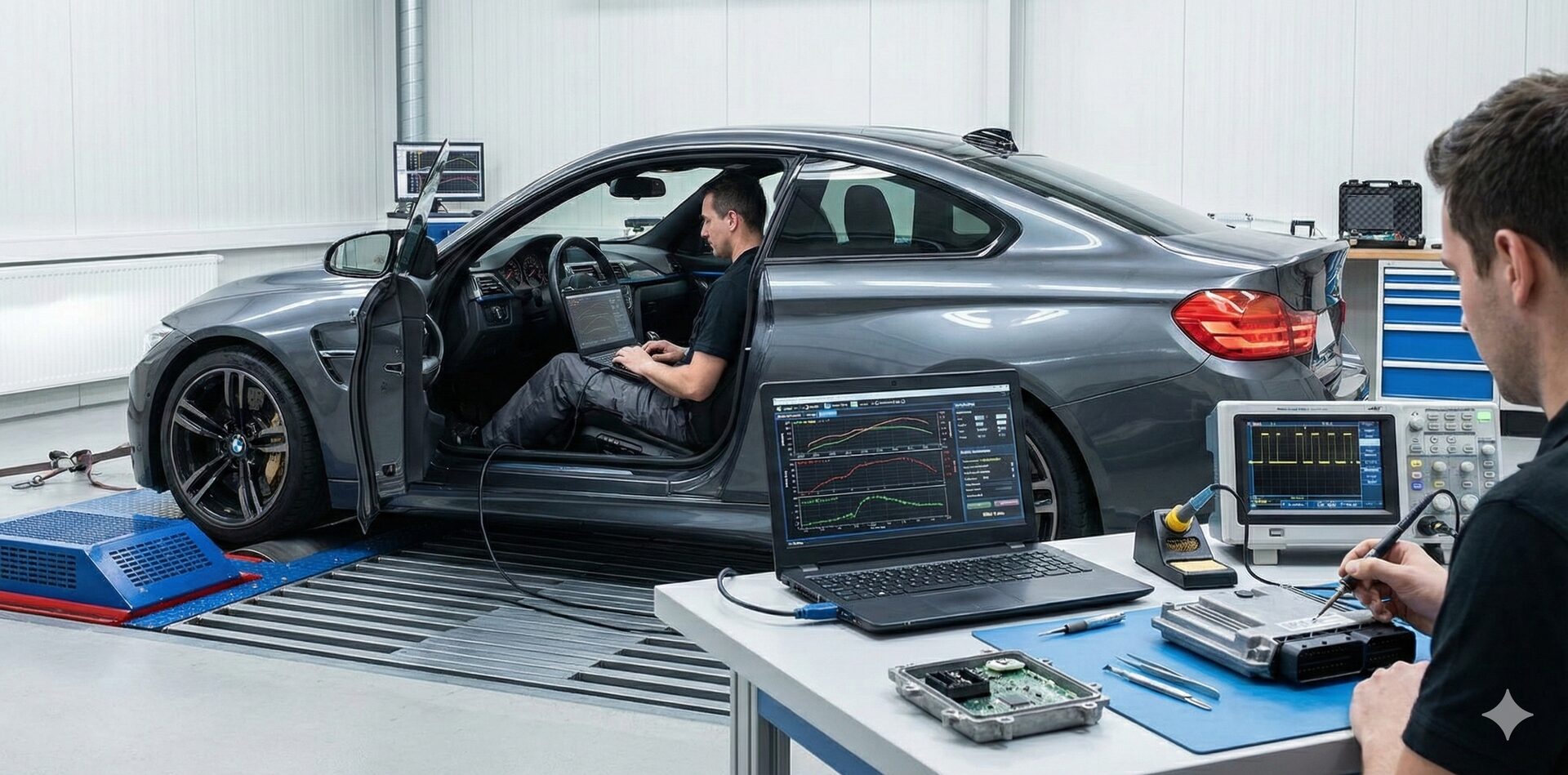 Centro de chiptuning profesional con herramientas de reprogramación ECU - Repromatronic