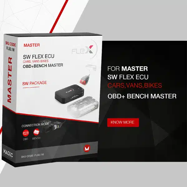 SW Flex ECU (cars, vans, bikes) OBD + Bench – Versión Master 2