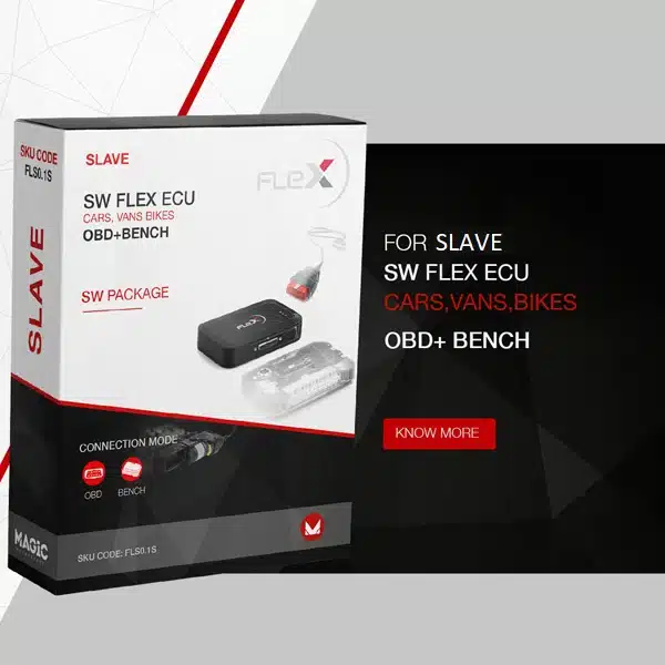 SW Flex ECU (cars, vans, bikes) OBD + Bench – Versión Slave 2